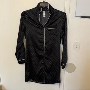 Gilligan & O'Malley Black Polka Dot Pajama Top